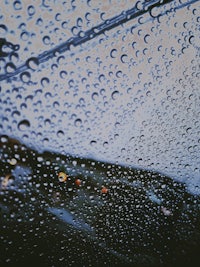 rain drops on a car window